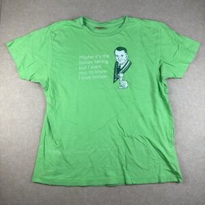 BustedTees Womens Graphic T Shirt Large Green Funny Quote Novelty Tee Egypt